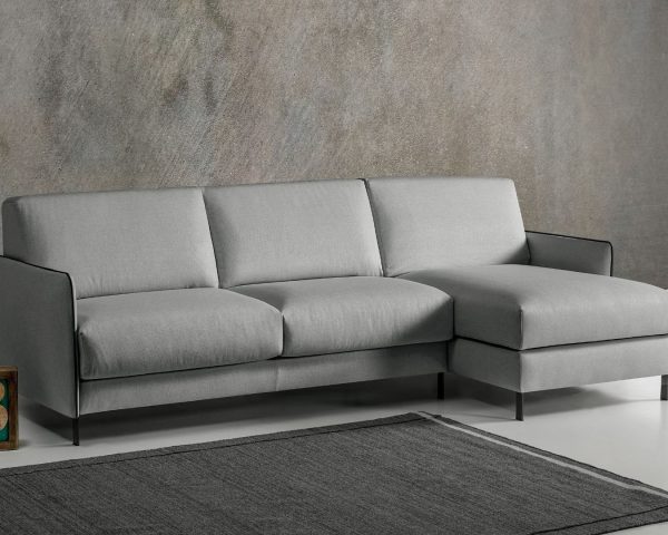 Divano letto in tessuto sfoderabile
