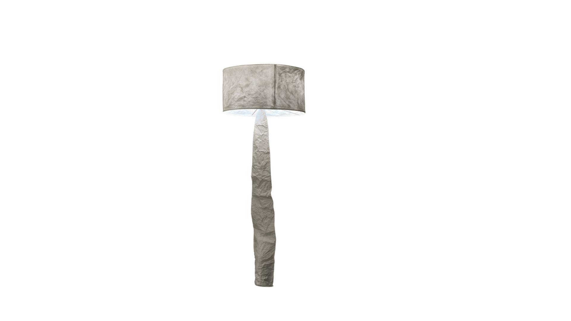 Lampada da terra in Tyvek stropicciato