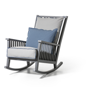Poltrona dondolo vintage in legno