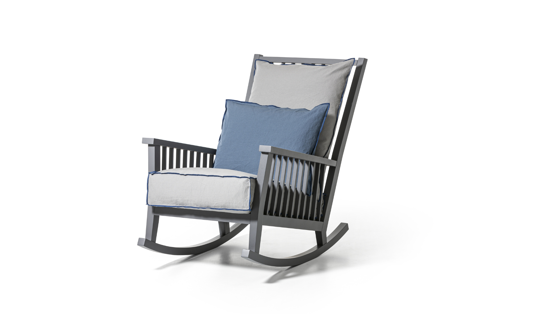 Poltrona dondolo vintage in legno