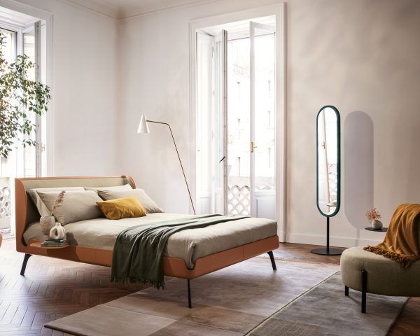 letto in cuoio